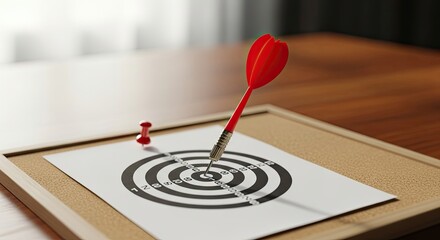 Fototapeta premium Dartboard with dart hitting the target.