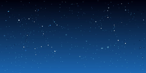 Fototapeta premium Deep blue cosmos background with scattered stars and a dark gradient high quality professional detailed