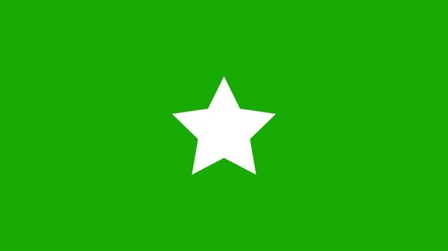 Star Icon animation. single star motion with burst icon. Star Shape 4k video.