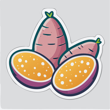 Cute Cartoon Sweet Potatoes Sticker