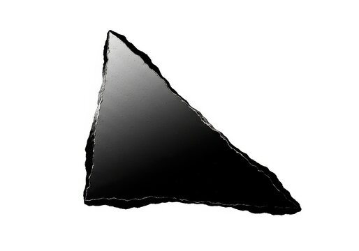Ancient handcrafted stone arrowhead on plain background