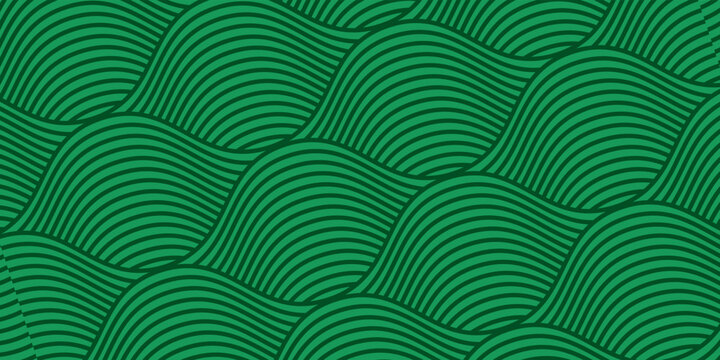 farm green banner, organic abstract background with fields. wavy green lines, natural organic products. ecology background. striped farmer green Pattern