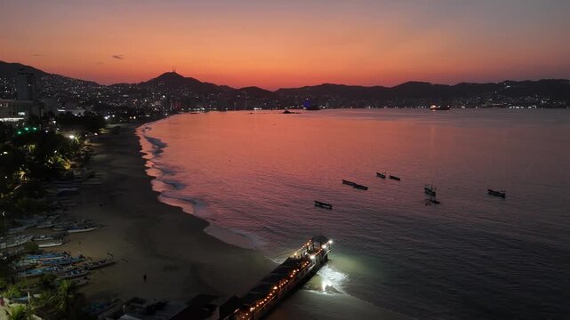 Bah&iacute;a de Acapulco al amanecer