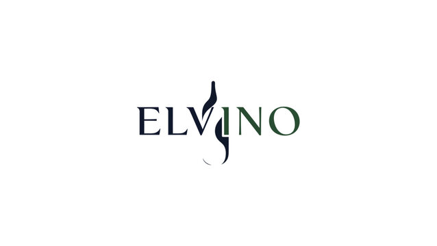 Elvino Wine Branding Logo Design Minimalist Typographic Concept