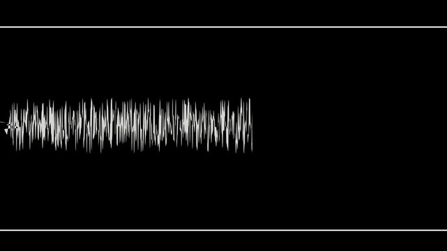 4k footage animation of sound wave visualizations abstract white waveforms on a black background
