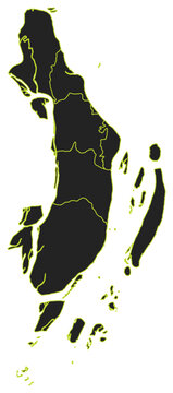 Outline Vector Map of Bhola Districs Thana Bangladesh.ai