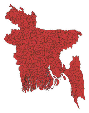 Outline Vector Map of Bangladesh