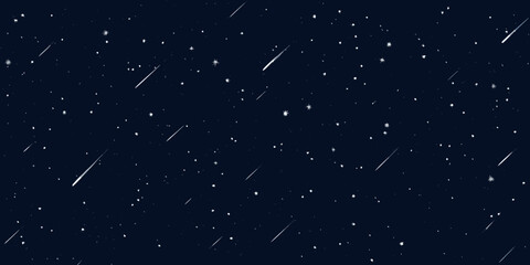 deep blue night sky with stars and shooting stars dark background illustration high quality professional © RanjanKumar