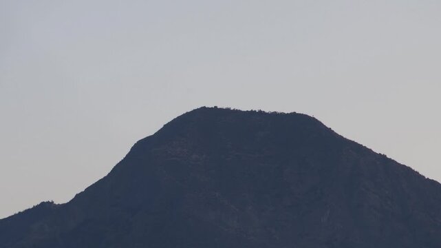 manquehue Hill Las Condes Santiago Chile Mountain Skyline City View Andes Landscape Urban Nature Sunset Timelapse