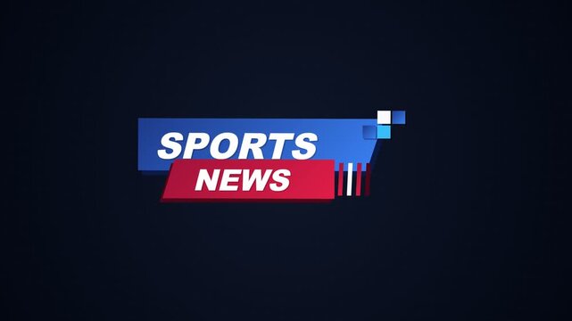 3D Sports News Graphic Banner for Television Broadcast and Digital Media Journalism Opener
