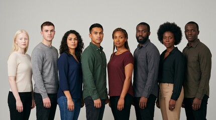 Obraz premium Diverse Group Portrait Showcasing Natural Skin Tone Range