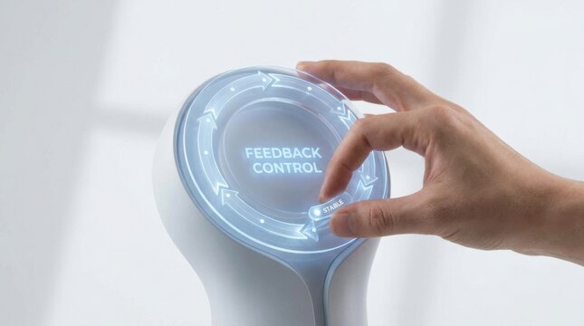 Person holding a light bulb symbolizing ai feedback loop control concept with bright ideas and innovation
