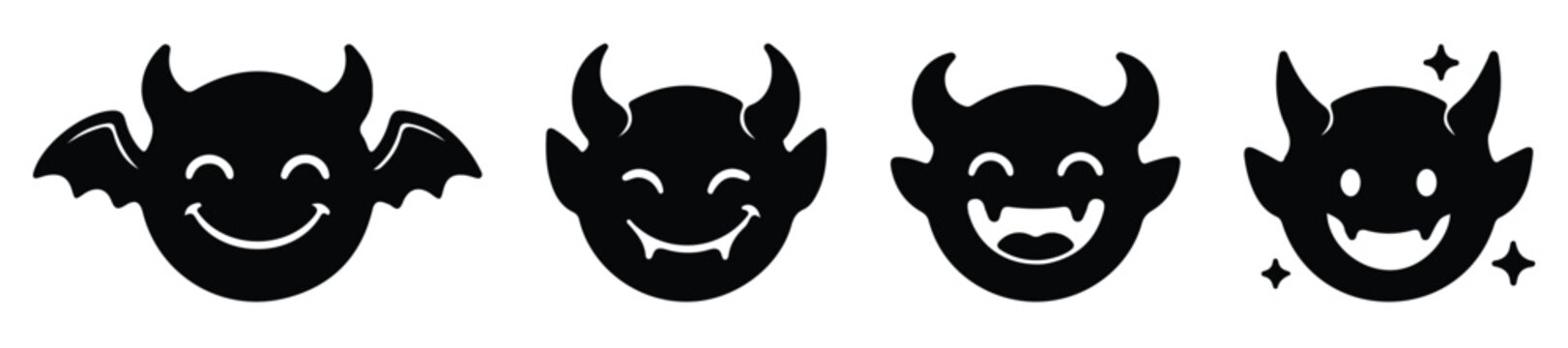 Halloween devil face mask icon for scary horror party costume celebration vector illustration
