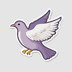 Obraz premium Cartoon Dove Flying