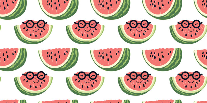 seamless vector patterns watermelon theme summer design