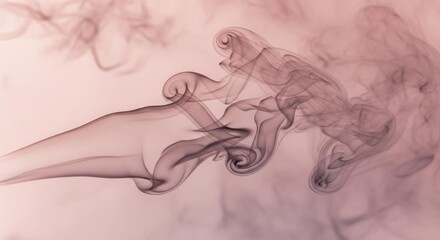 Fototapeta premium Smoke, fog, misty swirls, pink background, abstract