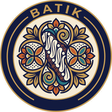 Classic Parang & Floral Batik Emblem