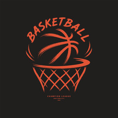 Basketball illustration typography for t-shirt, poster, logo, sticker, and merchandise © D GANGGA