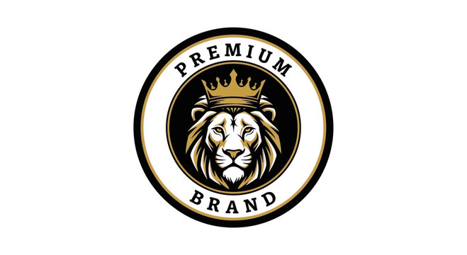 Premium brand lion logo emblem.