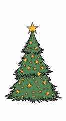 Obraz premium Starlit Evergreen's Whisper