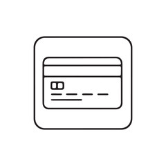Fototapeta premium Credit card icon, payment symbol, financial sign, banking logo, vector illustration
