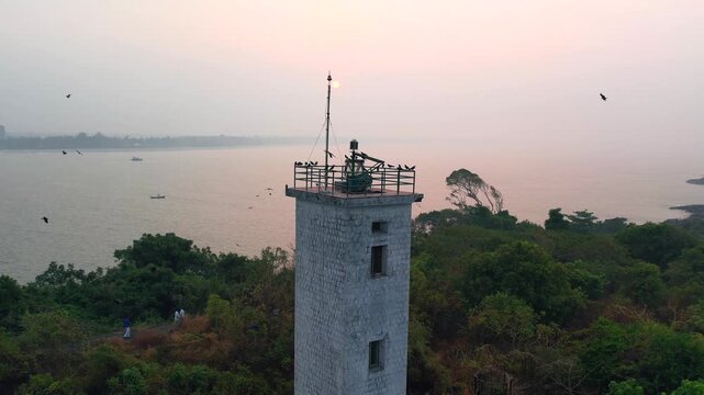 Light House, Daria Bahadurgad Fort, Malpe Island , Malpe Beach, Udupi