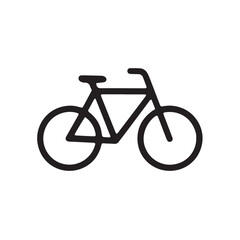 Fototapeta premium Bicycle icon, bike symbol, cycling logo, transportation sign, black vector