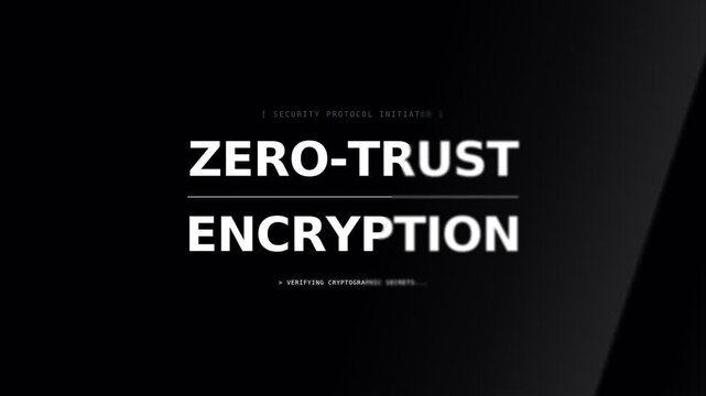 Zero Trust Encryption Protocol Initiated Digital Security Concept