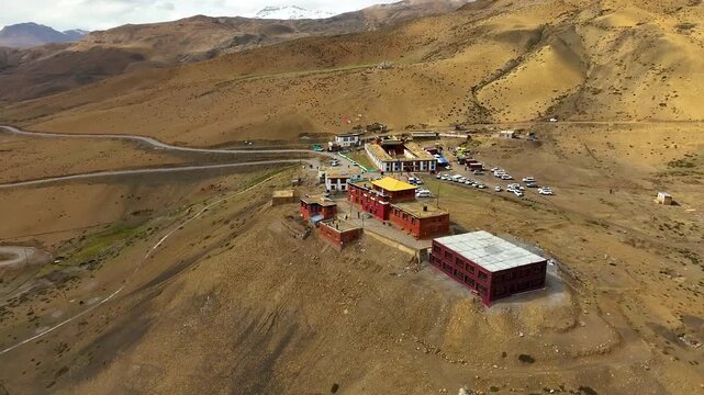 Komic village drone view, world&rsquo;s highest village in Spiti Valley India
Aerial view of Komic village in Spiti Valley Himachal Pradesh
Drone shot of Komic, highest motorable village in the world
