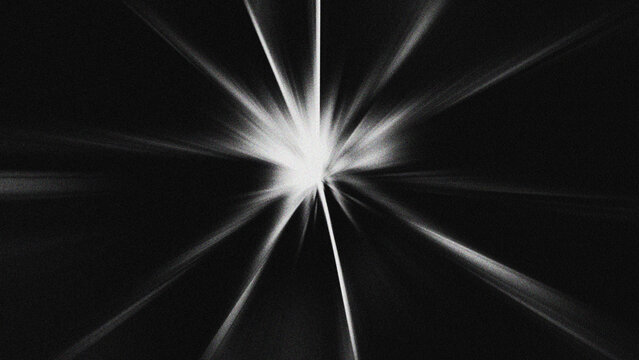 Abstract monochrome zoom motion speed lines background with radial blur effect