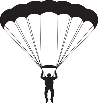 Person holding parachute preparing to jump