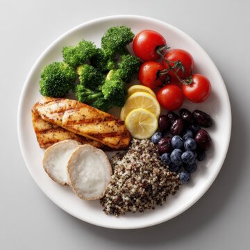Healthy eating plate with portion control