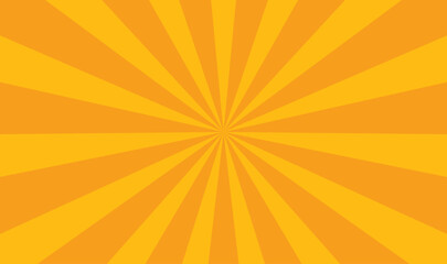 Obraz premium Yellow sunburst radial rays background abstract retro burst pattern vintage comic style vector illustration 