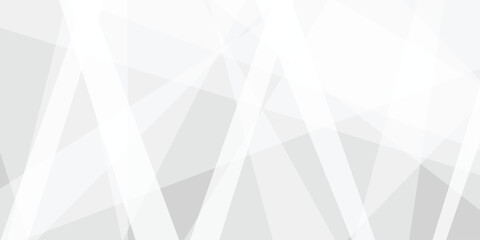 Fototapeta premium Abstract white and gray background with texture pattern, layered geometric triangle shapes and geometric background with overlapping transparent polygon shapes in light gray and white tones .
