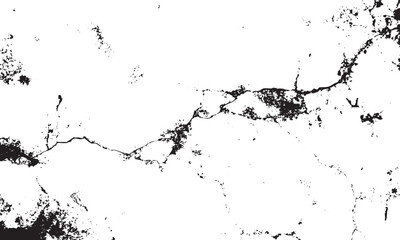 Fototapeta premium Abstract vector black and white grunge background with cracks.