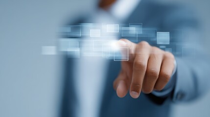 Fototapeta premium Digital transformation concept with business using technology
