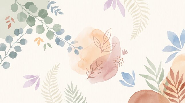 Abstract organic shapes inspired background