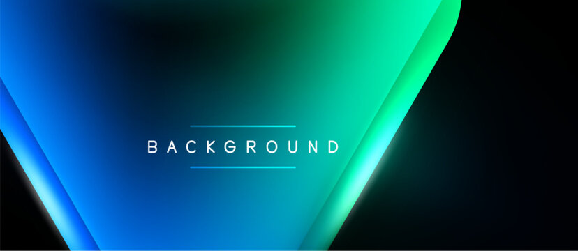 Dark background features vibrant blue, green gradient. Central text reads BACKGROUND with subtle light effects. Modern, minimalist design.