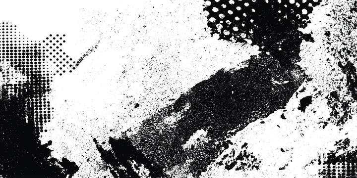 Abstract design with halftone dots background and texture background with a distressed design this vector design are dirty and scratches frame. Dust particle and dust grain texture .