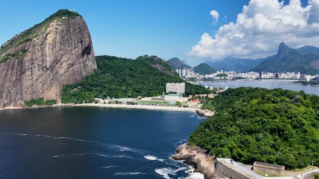 Rio De Janeiro Skyline In Rio De Janeiro In Brazil. Beauty In Nature Scene. Downtown District. Guanabara Bay Skyline. Rio De Janeiro Skyline In Rio De Janeiro In Brazil. Beautiful Cityscape.