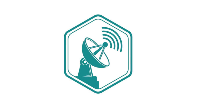 Satellite Dish Communication Technology Icon.