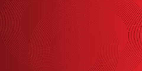 Obraz premium Koleksi lingkaran konsentris merah. Koleksi gelombang suara radial atau cincin sonar. Kumpulan simbol radar, target, garis putus-putus, halfton.