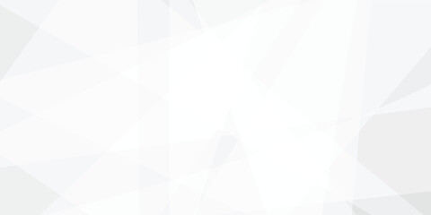 Fototapeta premium Abstract white and gray background with texture pattern, layered geometric triangle shapes and geometric background with overlapping transparent polygon shapes in light gray and white tones .