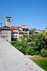 Naklejka premium Panoramic View of Cividale del Friuli Old Town and Natisone River