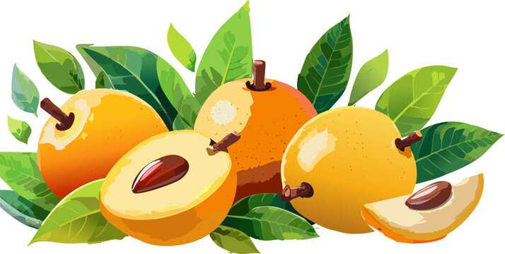 Apple illustration representing edible fruit from the rose family
