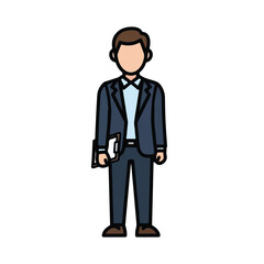 Obraz premium Flat Vector Cartoon Profession Icons Set, Faceless People, Modern Job and Career Characters Isolated on White Background