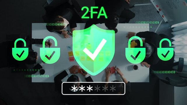 Team Collaboration on Cybersecurity Concepts with Emphasis on Two-Factor Authentication and Secure Password Practices in Modern Office Setting Gluon.
