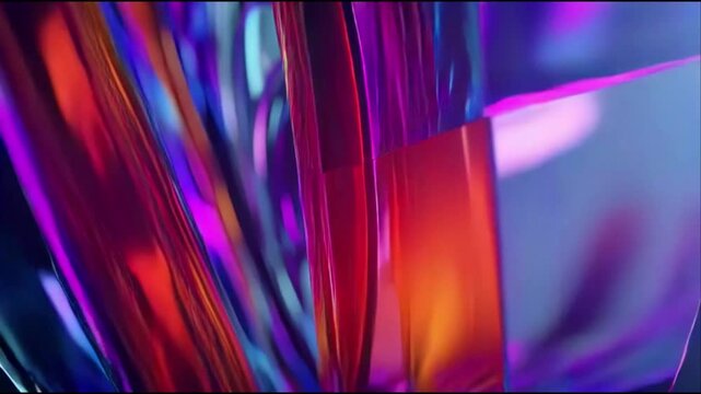 Captivating abstract background with vibrant iridescent colors and reflective surfaces creating a futuristic and dynamic visual texture for modern design projects