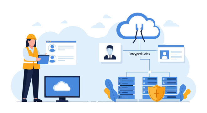 Cloud Security Engineer Man Managing Digital Systems and Data Protection Strategies