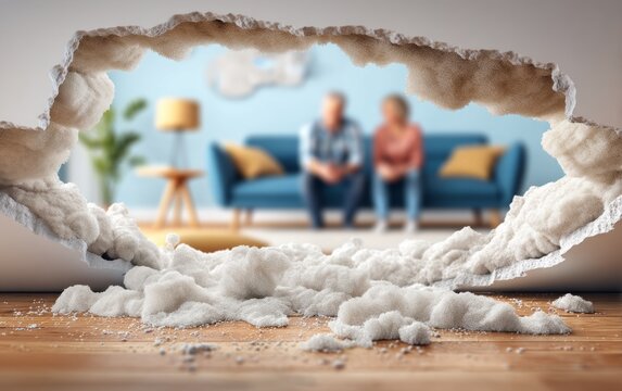 Exposed Ceiling Section with Insulation Materials and Scat Effects